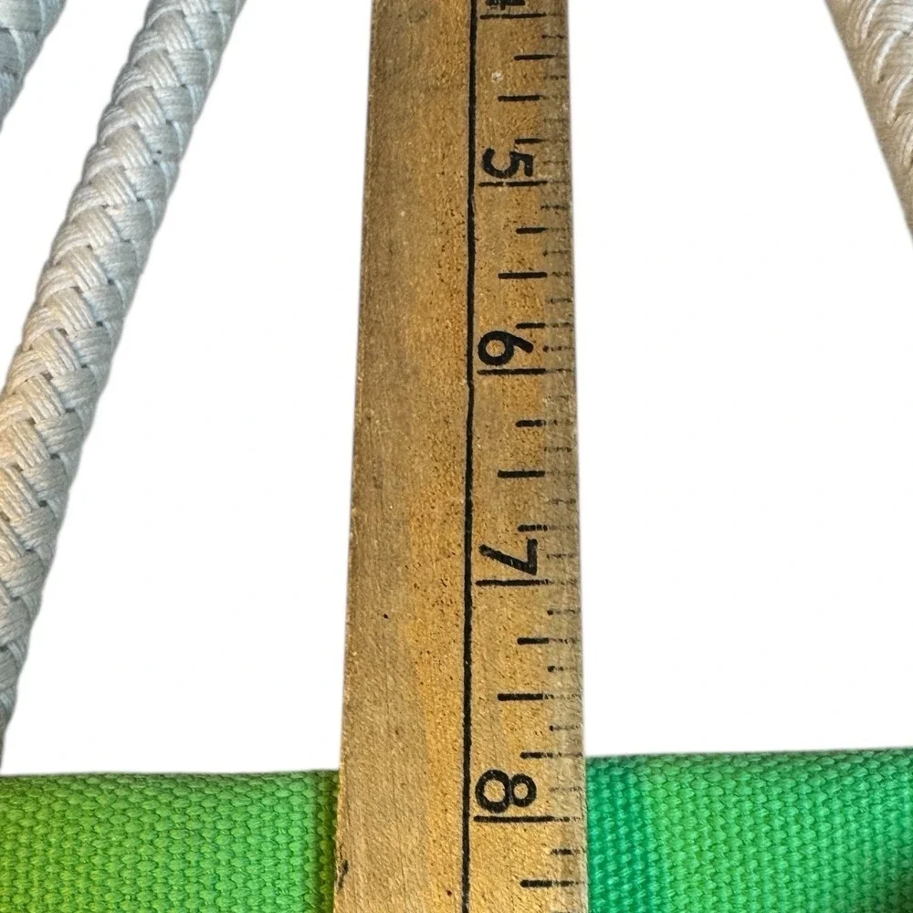 Kate Spade G&T Lime Green Canvas Tote‎ Bag Rope Handles Large Beach Travel